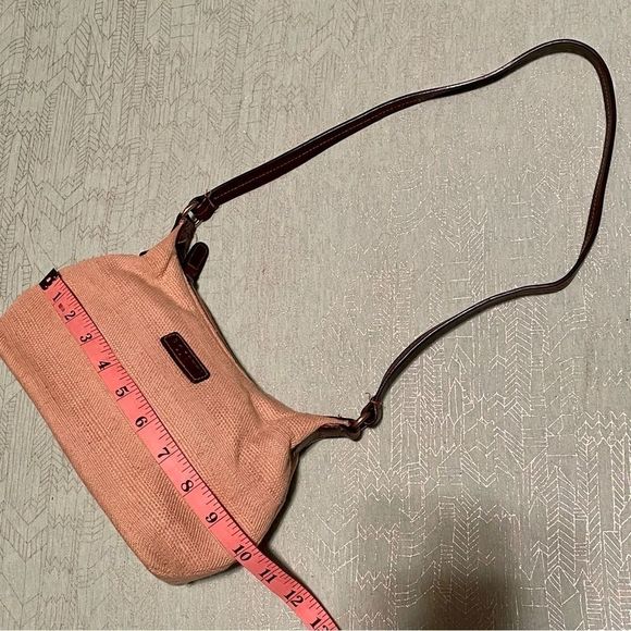 Rosetti Small Beige Tan Purse With Brown Leather Strap (34” strap) And Accents - Picture 10 of 16